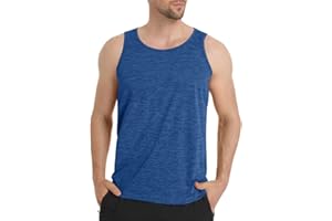 EKLENTSON Men's Tank Tops Quick Dry Gym Fitness Workout Vest T-Shirts Sleeveless Breathable Sports Undershirt Vest Top