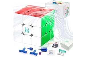 TUNJILOOL Moyu YS3M 2023 Ball-Core with Magic Clothes Huameng 3 x 3 Super Magnetic Speed Cube, moyu YS3 M MagLev + Ball Core+Magic Clothes Professional 3 x 3 Stickerless Cubo, Best Choice of 2023 Moyu