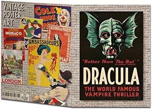 Vintage Poster Art – Dracula Theatre Production – Greeting Card