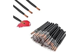 NAZEAUF Lip Brush for Lipstick - 50pcs Lip Brushes - Disposable Lip Brush - Multifunction Lip Gloss Makeup Brush,Lipstick Gloss Wands Applicator,Lip Gloss Applicator,Disposable Lip Brushes For Makeup Cosmetic