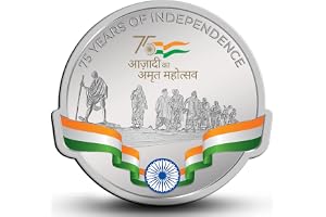 MMTC-PAMP 24k (999.9) 75 Years of Independence 50 gm Silver Coin