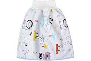 Gelentea Bequemer Wickelrock, Cartoon-Kinder-Auslaufsicher, hohe Taille, Bauchschutz, Windel-Rock, atmungsaktiv, Trainingsrock für Kinder