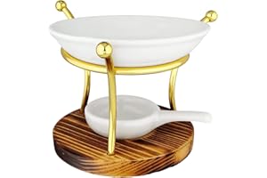 LUXIANYS Quemador de Aceite, LáMpara AromáTica de Metal con Portavelas, Quemador de Aceites Esenciales Quemador de Aroma LáMpara AromáTica de Aceite para Yoga, Oficina, Zen, Habitaciones, Oro