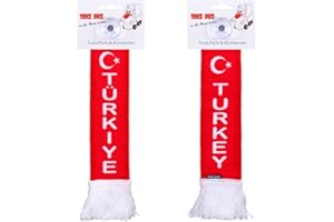 TRUCK DUCK® LKW Auto Minischal Türkei Turkey Mini Schal Wimpel Flagge Fahne Saugnapf Spiegel Deko