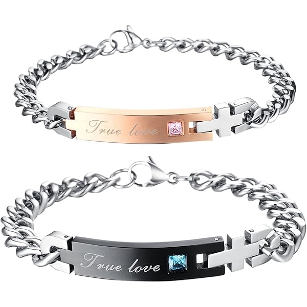 Personalizar Pulseras De Cuero Para Hombr Y Mujer Grabar Nombre Fecha ID Brazalete De Acero Inoxidable Regalo De Joyería - AliExprs