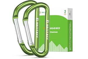 Brotree Karabiner Klein Karabinerhaken mit Schlüsselanhänger für Camping, Schlüssel, Rucksack - 6cm D Ring