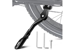 Keyck Béquille de Vélo 24-29 Pouces, Béquille Vélo Réglable en Hauteur, Largeur du Trou 40mm, Charge maximale 35 kg, Béquille VTT Latérale pour Vélo Electrique BMX MTB Route Vélo de Ville