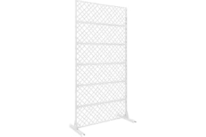 Skiljevägg rumsavdelare, avtagbar 6-delad skärm paravent, 183 x 90 cm | Insynsskydd för utomhusbruk, dekorativ rumsavdelare för balkong, terrass, inomhus, bubbelpool