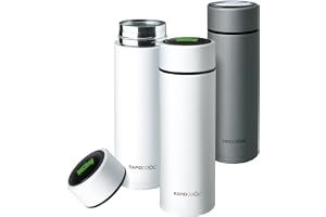 Nuby RapidCool Kit för bärbar babyflaska, förbered ett perfekt formelmatning på 2 minuter. Inkluderar flaska, 2 snabbkylningar med 2 digitala termometerlock och 2 mjölkpulverdispensrar. Reseflaskor.