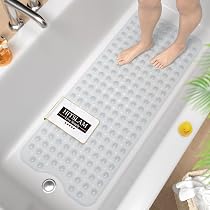 homerella® Tapis de Douche antidérapant Sensible à la Peau 53x53cm, Fixation INCL. | Tapis antidérapant Douche sans BPA | Tapis de Bain antiderapant résistant aux moisissures & Lavable en Machine