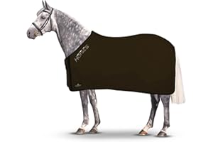 Horses, Manta Polar Para Caballos, Modelo Basic, Suave y Confortable, Ideal Para Transporte y Después del Trabajo (marrón - 135 cm)