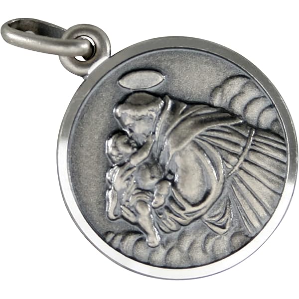 AFP Anhänger Heilige Maria Mit Christuskind Aus 925 Sterling Silber – 30 Mm Hoch, Inkl. Band