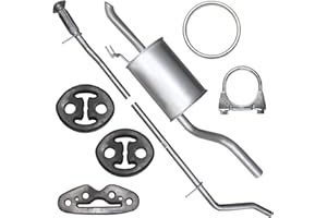 Adamot Schalldämpferset Mittelschalldämpfer Endschalldämpfer + Montagesatz für Fiat Punto 2 II (188) 1.2 8V