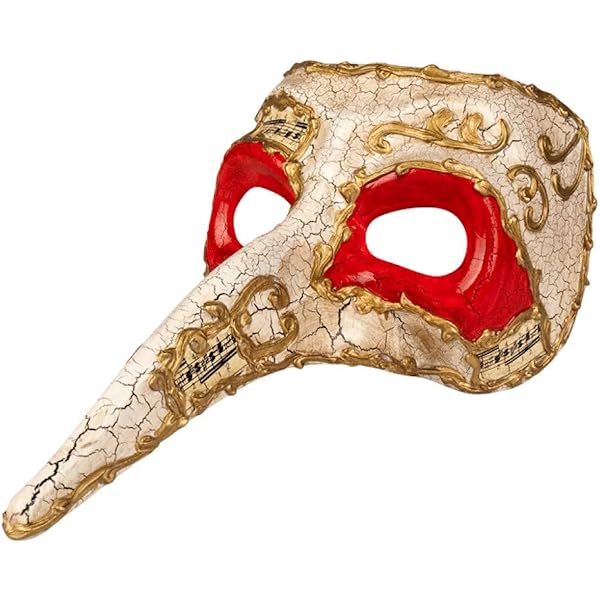 Máscara Veneciana Bauta - Pintada A Mano, Plástico, Multicolor, Para Carnaval, Fiestas De Disfraces O Decoración (19x15 Máscara Veneciana Bauta - Pintada A Mano, Plástico, Multicolor, Para Carnaval, Fiestas De Disfraces O Decoración (19x15