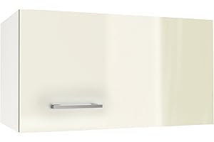Berlioz Creations Prima PG6SHI - Mueble Alto de Cocina sobre Hotte, 1 Puerta Decorativa (60 x 33,3 x 35 cm), Color Marfil Brillante