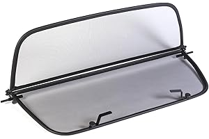 TIEF TECH GermanTuningParts Windschott für Audi A5 (ab 2009) - Klappbar - mit Schnellverschluss - Schwarz | Windabweiser | Windblocker | Wind Deflector