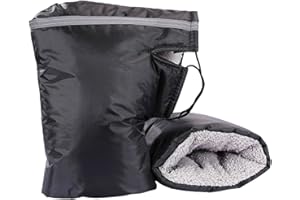 KOMEIYL Invierno Motorcycle Handlebar Mittens, Outdoor Waterproof Motorbike Handlebar Mittens, Espesamiento Warmers Motorbike Manopla de Manilla, Aplica a Proteger Manos Congelación