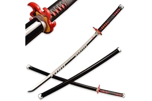 ACTASITEMS Espada de madera para cosplay de anime japonés, 104 cm, Katana-Kamado Tanjirou-HS