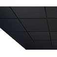 Black Suspended Ceiling Grid Complete Components + Black Vinyl Ceiling Tiles (10m2 Black Suspended Ceiling Grid + Vinyl Tiles)
