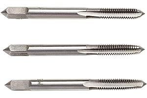 LKTFATD M6 x 1 Metric Tap Set - HSS Hand Taps, Includes 1st, 2nd & 3rd Cut (3 Pieces)