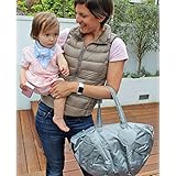 Minene Amelia Fuß Kinderzimmer Wickeltasche, (grau/silber) - 4