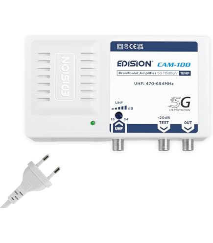 Metronic TV-Verstärker Mit LTE-Filter - 2x24dB Einstellbar, FM/VHF/UHF, 470-790MHz