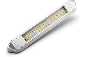 ‎DREAM LIGHTING Dream lighting Markise Beleuchtung für Wohnwagen Wohmobil Camper 12v LED Lampe Außenbereich Wandmontage 25CM 12Volt 5,1W 6000K Silber Aluminium IP66 Wasserdicht Vorzeltlampe