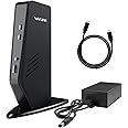 WAVLINK USB C Universal Laptop Docking Station with 60W,Dual 4K @60Hz Monitor for USB-C and USB 3.0,Compatible with Windows, Mac, and Chrome(2 HDMI,2 DP, 6xUSB, LAN, Audio)