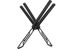 Nabalis Impulse Butterfly Knife Balisong Trainer for Practicing Flipping, Blunt Practice, No Edge Tool, Lightweight, Public-Friendly Metal Trainer