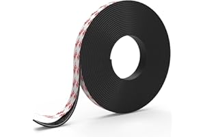 CJQRL Bande Aimantée, Ruban Adhésif Magnétique, 3 mètres de long Bande Magnetique Adhesive, Ruban Magnétique Adhésif, pour Aimants, Organiser, Présenter(10 mm de large et 1,5 mm d'épaisseur)