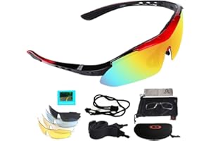 V VILISUN Polarized Sports Sunglasses for Men Women UV400 Cycling Glasses with 5 Interchangeable Lenses Bike Goggles in Cycling, Fishing, Running, Driving, Golf