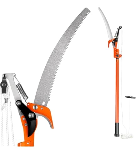 Svettatoio A Pertica Telescopico Professionale - Tagliasiepi 1.2-2.4m, Con Sega E Corda - Foto 4