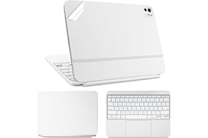 IMMOENUC 3-in-1 Tablets Skin Sticker Decals for 2024 iPad Pro M4 (A2925/A2926) Magic Keyboard 13 inch Full Body Protective case Vinyl Durable Materials wrap Cover Self-Adhesive,Pre-Cut（White）