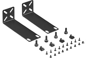 PHYINLAN Rack Mount Kit for 8.7 inch Switches, Adjustable Rack Ears for Netgear, Cisco, D-Link, TRENDnet and HP Products, Mount 8.7" Wide to 19" Equipment, Adjustable Hole Distance 14-30mm