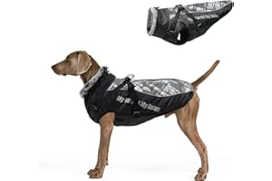 PetSmiler Cappotto Cane Taglia Grande - Cappottino Cane Riflettente Giubbotto Cane Impermeabile, Cappotto Cane con Pettorina Integrata per Cani Taglia Grande (Bianco brillante 4XL)