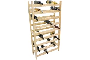 SF SAVINO FILIPPO Mobile porta bottiglie cantinetta vino in legno chiaro naturale 54 posti enoteca bar casa cucina ripostiglio