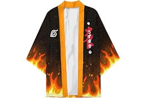 Piccodos Homme Femme Kyubi Kurama kyuubi Kimono Cosplay Costume Cape Manteau Cardigan Taille XXS-4XL