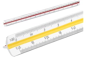 JRHNCY Dreikantmaßstab,30cm maßstab lineal,Architektonisches,Kunststoff Dreikantmaßstab ruler Metrische Skalen 1:20 1:25 1:50 1:75 1:100 1:125 für Architekten,Studenten, Zeichner und Ingenieure