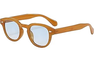 LHSDMOAT Occhiali da sole sportivi ovali vintage Depp stile anni '70 da uomo donna, occhiali da sole moda UV400 colorati per viaggi di festa alla guida