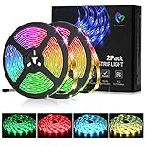 ❤ Kits de Luces de Tira LED -- Las luces led vienen con tiras de luz led de 5Mx2, 1X fuente de alimentación UL 12V / 5A con conectores enchufables, 1X caja de controlador IR, 1X control remoto IR de 44 teclas. Por favor no cargue más de dos tiras de led. Sugerimos un adaptador de corriente para dos tiras. Por favor, no los deje en el carrete cuando vaya a probarlo durante más de 2 minutos, de lo contrario, es posible que se sobrecaliente