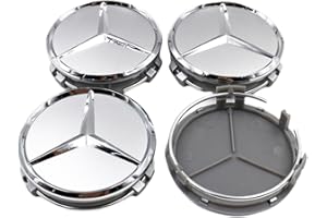 GDFJBG 4 Stück Nabendeckel für 75MM, Radnabenkappen, Felgendeckel, Nabendeckel, Logo Radnaben Abzeichenaufkleber wasserdicht staubdicht Radzierblende Radmitte Emblem Aufkleber Zubehör(silbrig)