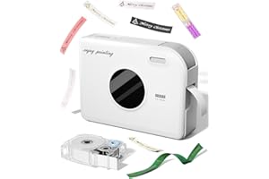 Phomemo A30 Etichettatrice autoadesiva portatile Bluetooth Stampante per etichette autoadesiva, compatibile con telefono e PC, stampante per etichette a trasferimento termico per casa, bianco