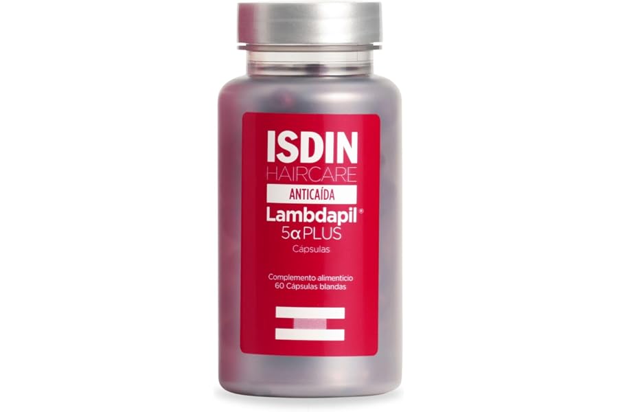 ISDIN Lambdapil 5 Alfa Plus, Cápsulas Anticaída del Cabello, Duración 2 a 4 meses, Complemento Alimenticio para la caída Prog