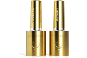 V VENALISA VENALISA Vernis Semi Permanent Top Coat Vernis Semi Permanent No Wipe Top Coat Soak Off UV/LED pour ongles Vernis à ongles Gel Nail Polish 10ml X 2