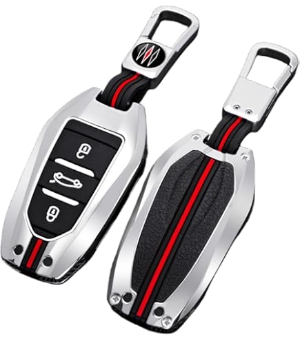 Custodia Per Chiave Auto In Fibra Di Carbonio - Per Peugeot 3008, 5008, 208, Citroen C4 E Altri Modelli