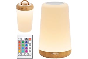 UPXNBOR Veilleuse, Lampe de Chevet LED Tactile pour Chambre Salon Pack de 1 | Lampe de Table avec Télécommand…