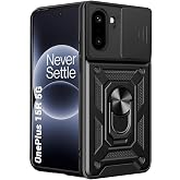 Microcase OnePlus 15R / ACE 6 ile uyumlu QUBEC Serisi Kamera Kapaklı Y&uuml;z&uuml;k Standlı Kılıf-AL5117
