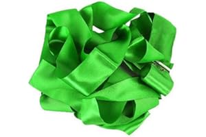 LL Gym Dance Ribbon Rhythmic Art Gymnastic Streamer Baton Twirling Rod Stick 4M (Green)