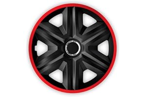 NRM Tapacubos Fast Lux Rojo, 14 Pulgadas, Juego de 4 Unidades