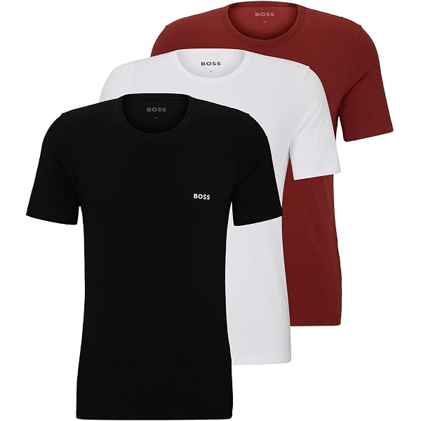 Bavlněné tričko BOSS T-Shirt RN Slim Fit, barva modrá